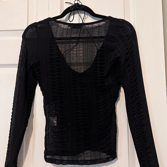 Musier Paris Jessica long sleeve mesh top Size 34 (XS) - Picture 3 of 3